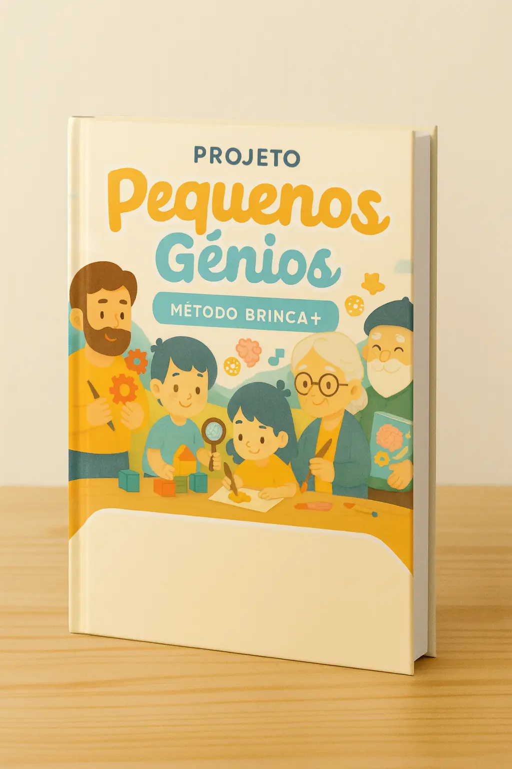 Criança engajada em uma atividade criativa e sem telas, representando o Método Brinca+