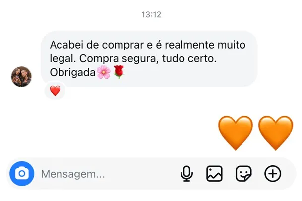 Depoimento de cliente satisfeito